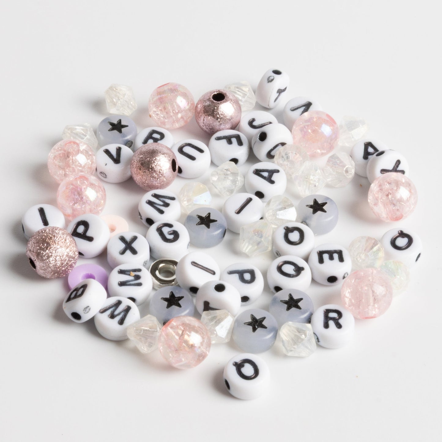 Good Times Alien Charm Classic Black and White Letter Beads Star Beads DIY Jar