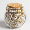 Fierce with Gold Matchstick Charm & Gold and Crystal Beads DIY Jar