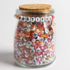 Pink Ghost Charm Neon Pink Beads Orange Pearl Beads Halloween Bracelet Making DIY Jar