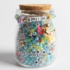 Swim Rubber Duckie Charm Aqua Beads Pastel Flower Beads DIY Jar