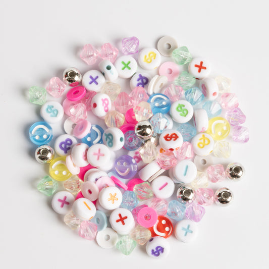 Speaking in Code Multicolor Symbols and Icons Beads DIY Jar