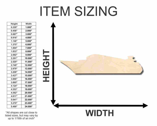 Unfinished Wood Ship Shape - Craft - up to 46" DIY
