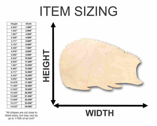 Unfinished Wood Hedgehog Shape - Animal - Wildlife - Craft - up to 46" DIY