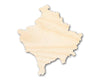 Unfinished Wood Kosovo Country Shape - Southeast Europe Craft - up to 46" DIY