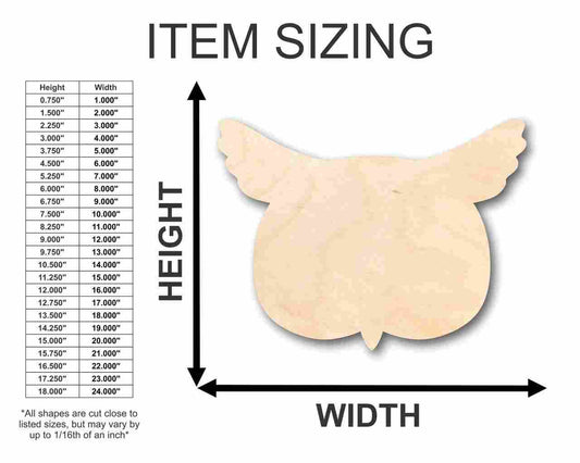 Unfinished Wood Owl Head Shape - Animal - Wildlife - Craft - up to 46" DIY