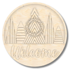 Unfinished Welcome Etched Tree Door Sign Kit | Wood Craft Cutouts | 1/4" Thick |