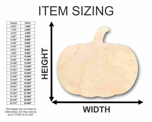 Unfinished Wood Pumpkin Shape - Fall - Halloween - Patch - Craft - up to 46" DIY