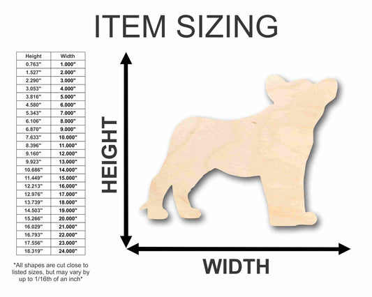 Unfinished Wood Lion Silhouette - Craft- up to 46" DIY