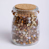 Lore Neutrals Browns and Coppers Alphabet Bead Jar with Gold Fawn Charm