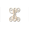 Unfinished Wood Monogram E Shape - Craft - up to 46" DIY