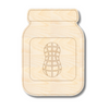 Unfinished Wood Etched Peanut Butter Shape | Paint By Line Crafts | up to 30" DIY