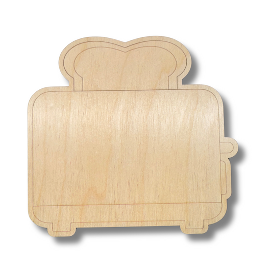 Unfinished Wood Etched Toaster Shape | Paint By Line Crafts | up to 30" DIY