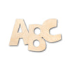 Unfinished Wood ABC Shape - Alphabet - Craft - up to 46" DIY