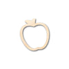 Unfinished Wood Hollow Apple Outline Shape - Craft - up to 46" DIY