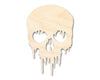 Unfinished Wood Dripping Skull Shape | Halloween Craft Cutout | up to 46" DIY