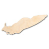 Unfinished Wood Lake Erie Shape - Craft - up to 46" DIY