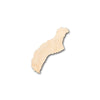Unfinished Wood Niihau Hawaiian Island Shape - Craft - up to 46" DIY