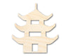 Unfinished Wood Pagoda Shape | Craft Cutout | up to 46" DIY