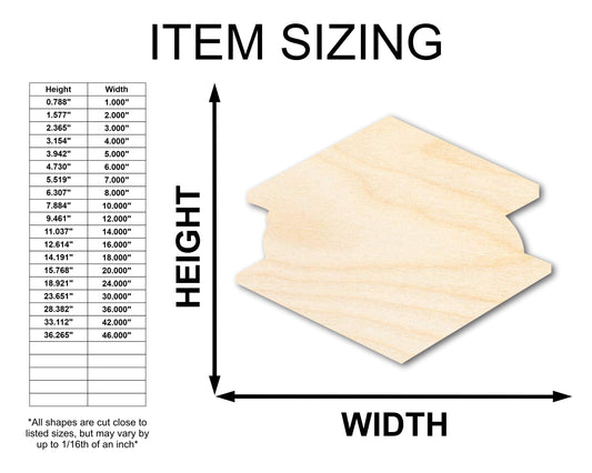 Unfinished Wood S'more Shape - Campfire Craft - up to 46" DIY
