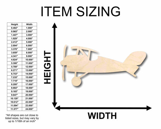 Unfinished Wood Toy Plane Silhouette - Craft- up to 46" DIY
