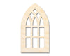 Unfinished Wood Gothic Window Shape | Craft Cutout | up to 46" DIY