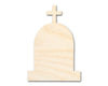 Unfinished Wood Cross Tombstone Shape - Craft - up to 46"