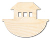 Unfinished Wood Noah's Ark with Windows Shape - Craft - up to 46"