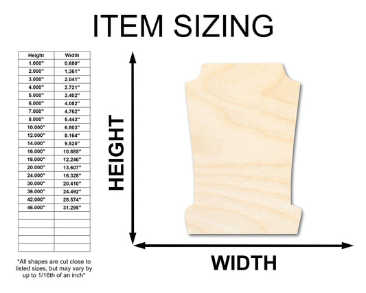 Unfinished Wood Tombstone Shape - Craft - up to 46"