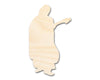 Unfinished Wood Renaissance Bard Shape - Craft - up to 46"