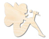 Unfinished Wood Fairy Shape - Craft - up to 46"