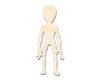 Unfinished Wood Grey Alien Shape - Craft - up to 46"