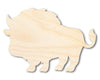 Unfinished Wood Cute Buffalo Shape | Craft Cutout | up to 46" DIY