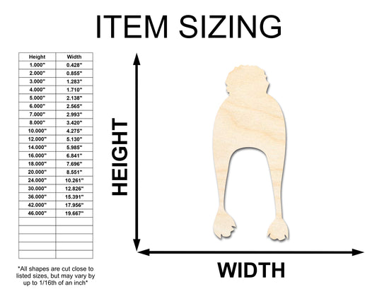 Unfinished Wood Winter Hat Silhouette Shape - Craft - up to 46"