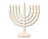 Unfinished Wood Menorah Shape | Craft Cutout | up to 46" DIY