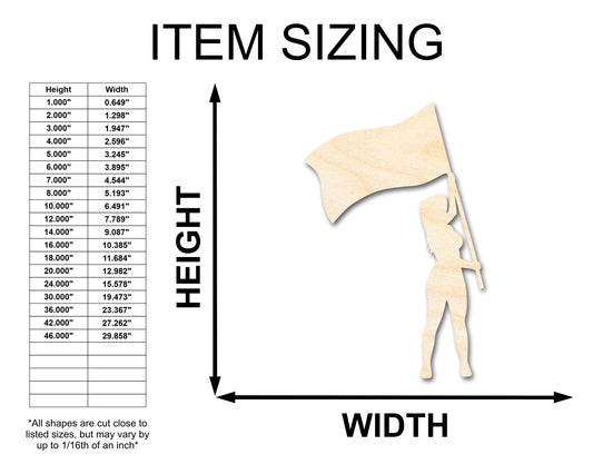 Unfinished Color Guard Shape | Craft Cutout | up to 46" DIY