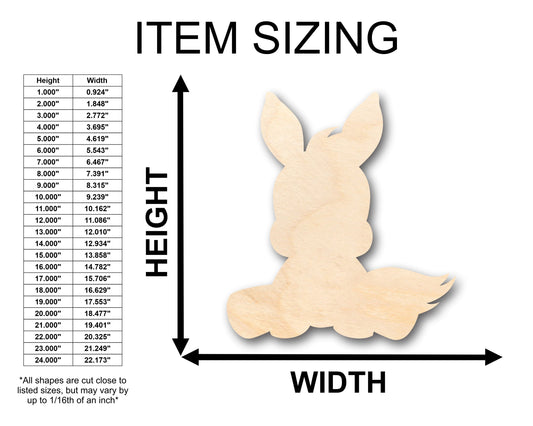 Unfinished Wood Cute Donkey Shape - Craft - up to 46" DIY
