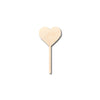 Unfinished Wood Heart Stick Lolipop Shape - Craft - up to 46" DIY