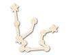 Unfinished Wood Aquarius Constellation Shape - Zodiac Craft - up to 46"