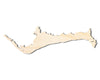 Unfinished Wood Grand Bahama Island Country Shape - Caribbean Craft - up to 46" DIY