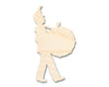 Unfinished Wood Marching Band Drumline Silhouette | DIY Band Craft Cutout | up to 46" DIY