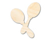Unfinished Wood Maracas Shape | DIY Mariachi Craft Cutout | up to 46" DIY