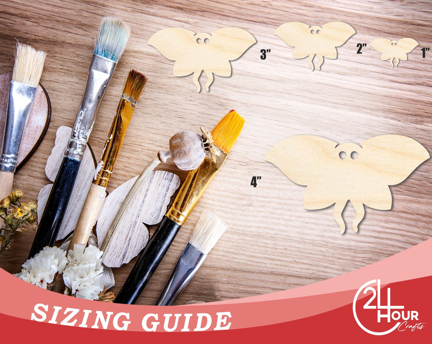 Unfinished Cute Mothman Shape | Halloween Craft Cutout | up to 46" DIY