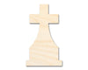 Unfinished Wood Tombstone Cross Shape | Craft Cutout | up to 46" DIY