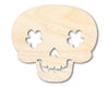 Unfinished Wood Flower Skull Shape | DIY Day of the Dead Craft Cutout | up to 46" DIY