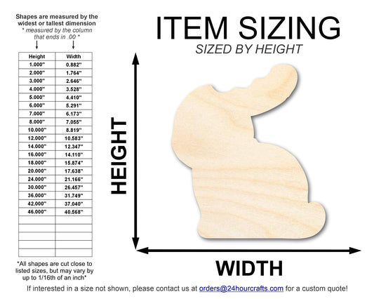 Unfinished Chocolate Bunny Shape | Easter | DIY Craft Cutout | up to 46" DIY