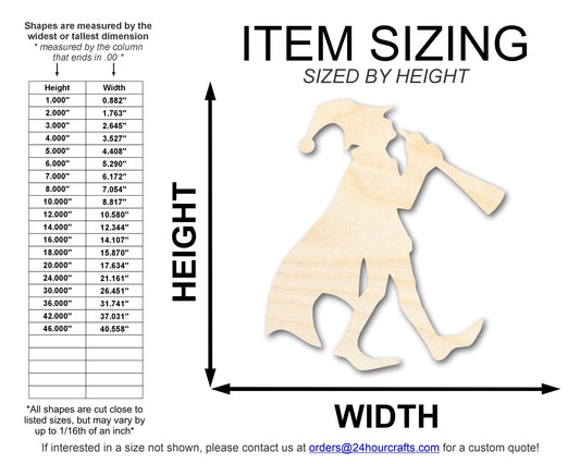 Unfinished Piper Wood Cutout Shape | DIY Craft Cutout | up to 46" DIY