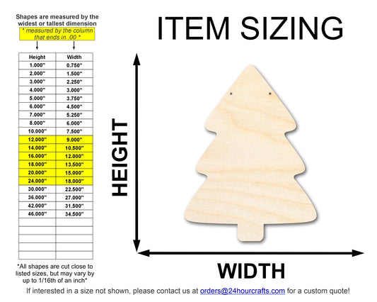Unfinished Tree Door Hanger | DIY Craft Cutout | Door Hanger | up to 46" DIY