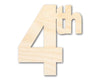 Unfinished Wood 4th Cutout | DIY Craft Cutout | up to 46" DIY
