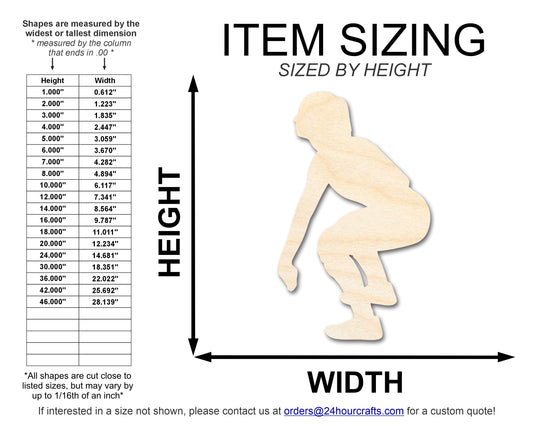 Unfinished Wood Volleyball Bump Shape | DIY Craft Cutout | up to 46" DIY
