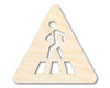 Unfinished Wood Pedestrian Crossing Shape | DIY Craft Cutout | up to 46" DIY